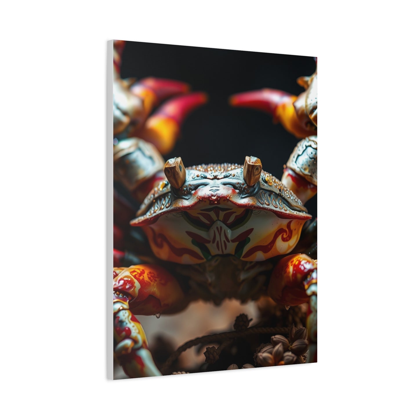 Crimson Crustacean Elegance Wall Art & Canvas Print