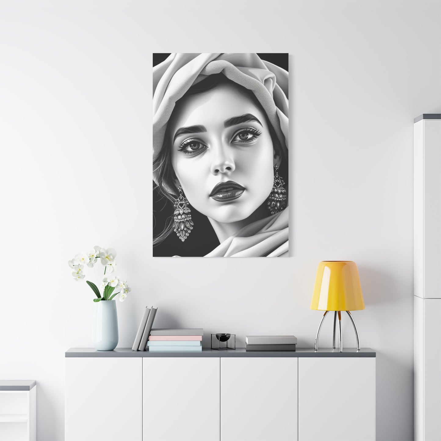 Black and White Illustrations Art Refined Canvas Wall Art & Canvas Print