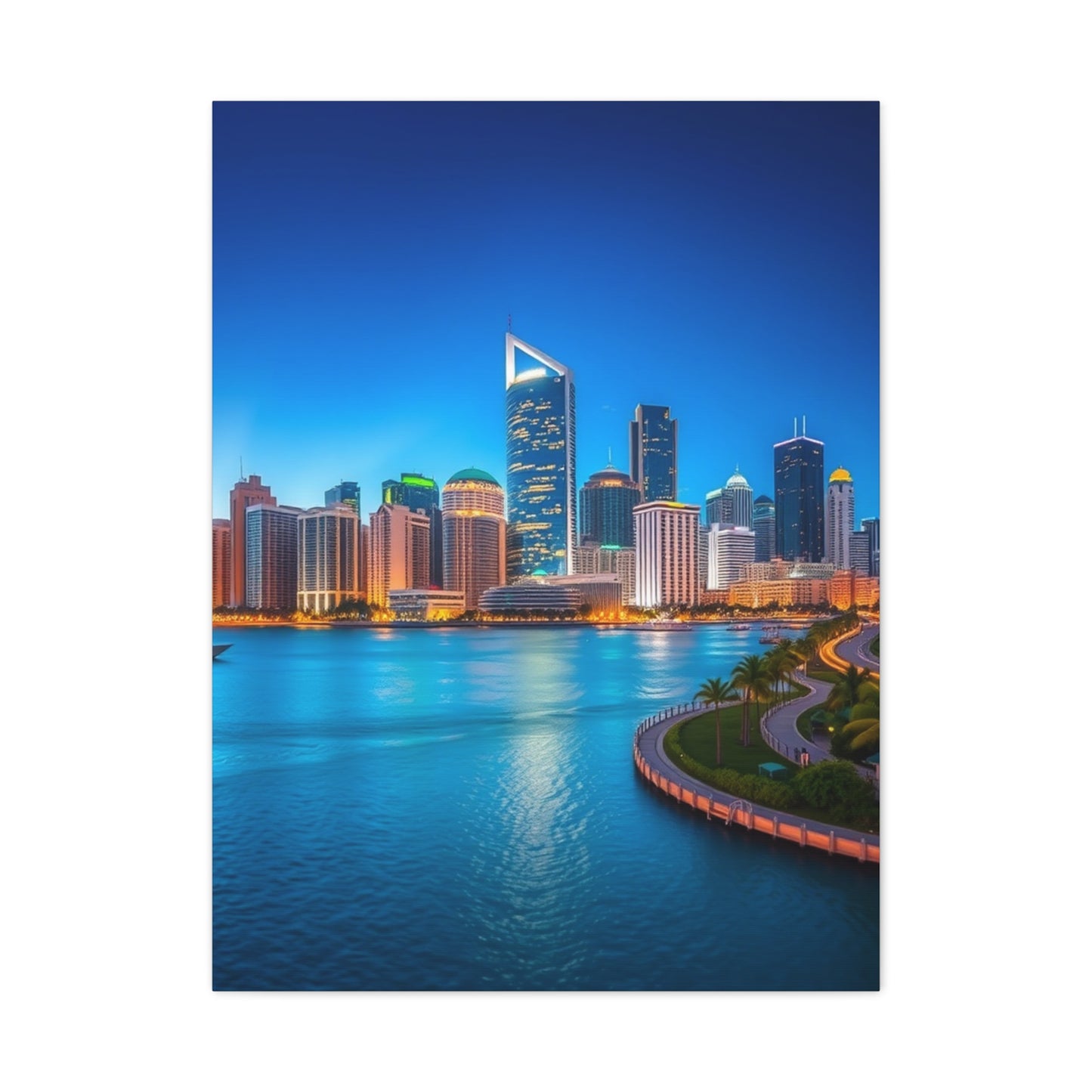 Luxe Miami Panorama Masterpiece Wall Art & Canvas Print