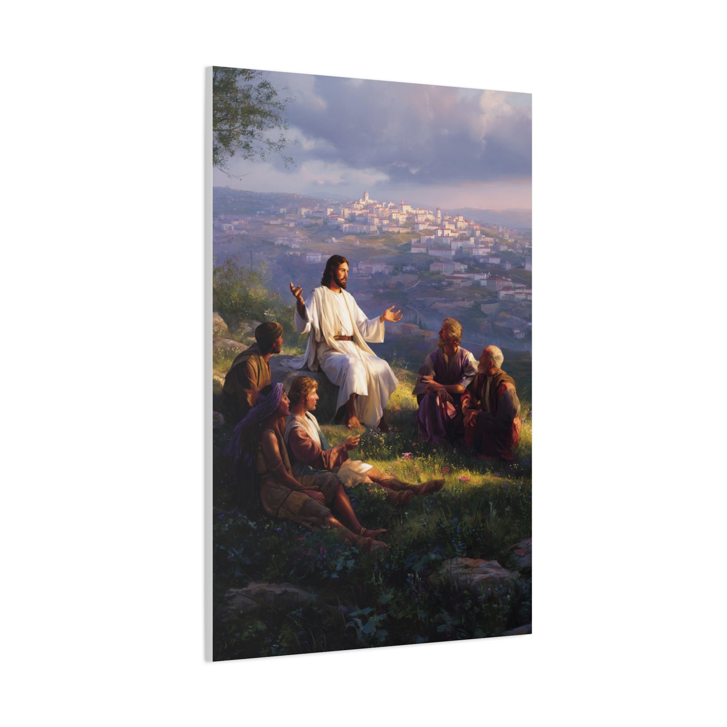 Christ Teaching the Disciples Above Jerusalem Wall Art & Canvas Print