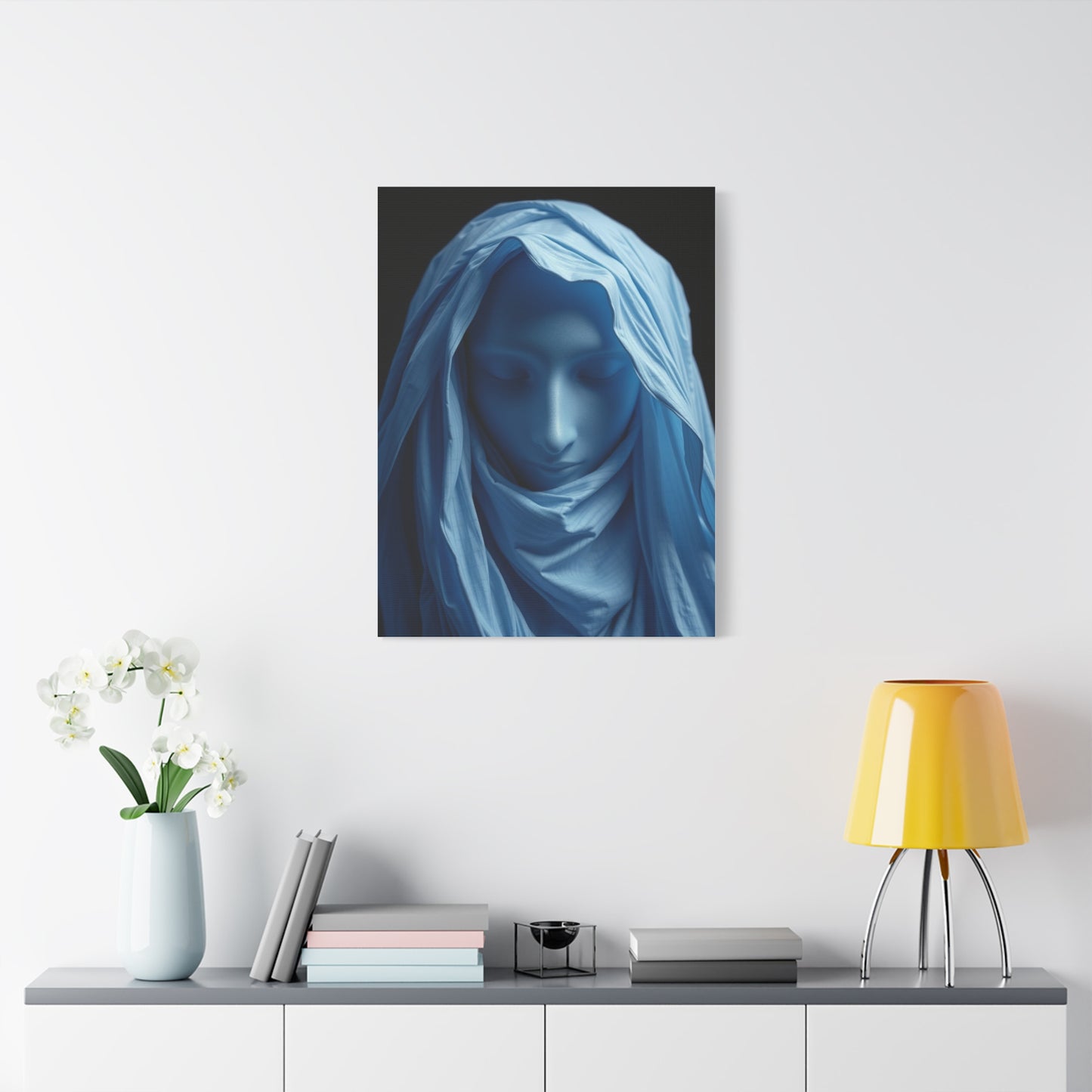Black, White & Blue Art Luxury Canvas Wall Art & Canvas Print