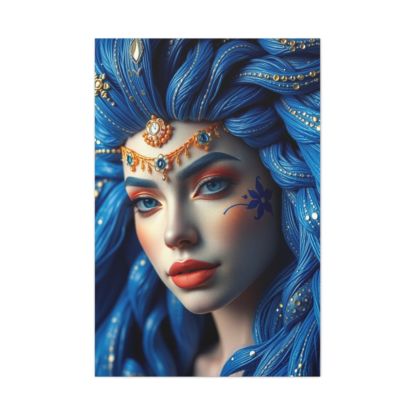 Blue & Gold Art Luxury Canvas Wall Art & Canvas Print