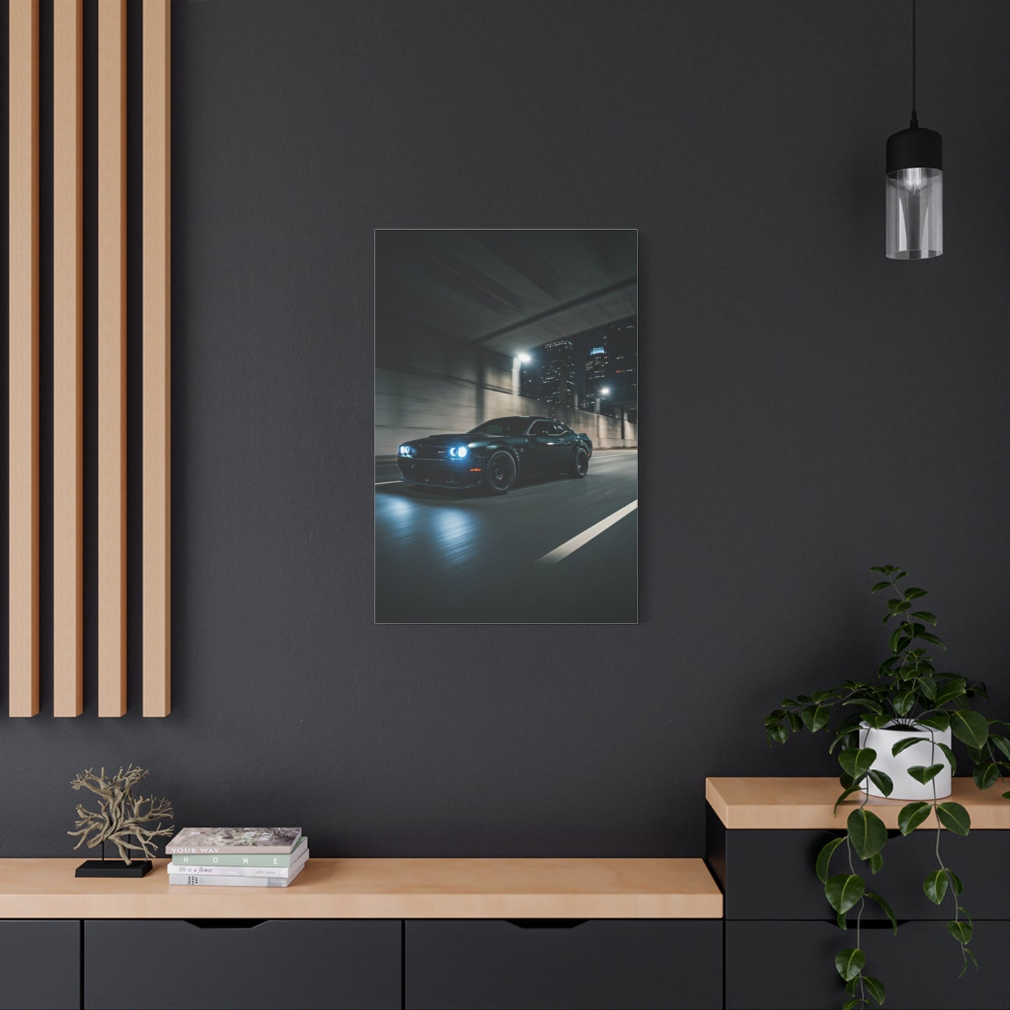 Dodge Challenger SRT Night Tunnel Motion Wall Art & Canvas Prints