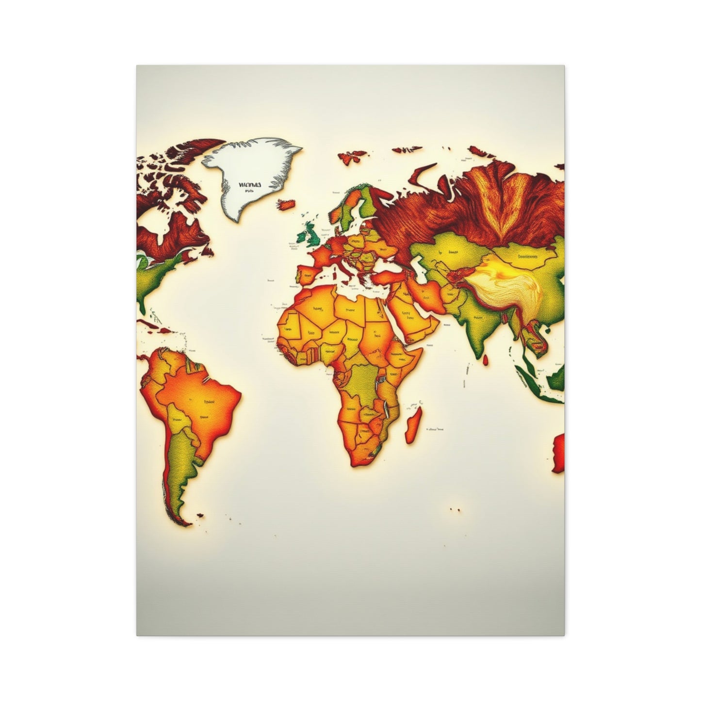 Supreme World Map Art Collection Wall Art & Canvas Print