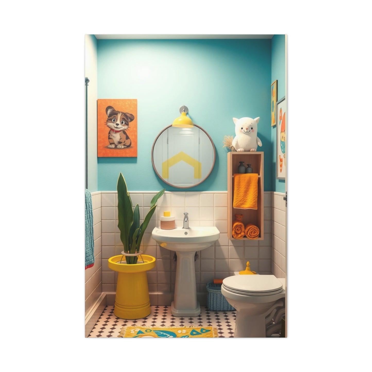 Supreme Kid’s Bathroom Art Collection Wall Art & Canvas Print