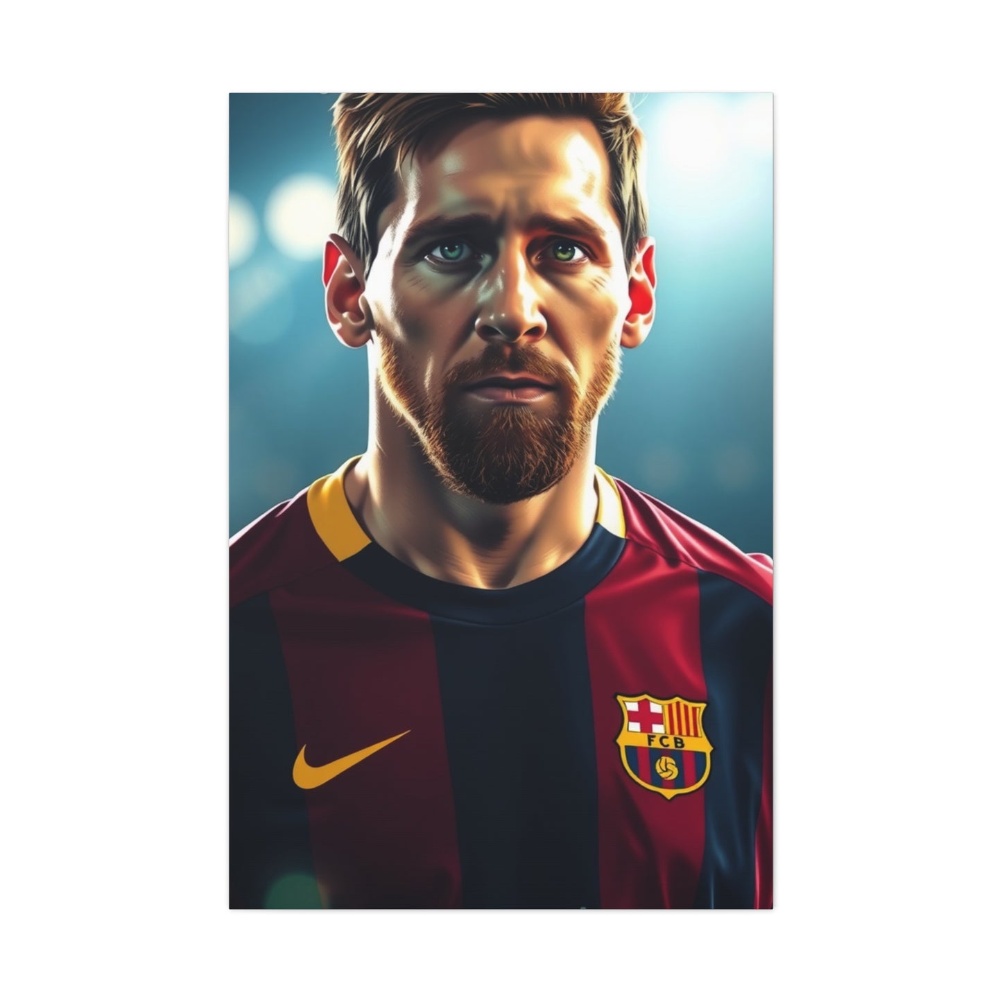 Messi: The Illustrated Icon Canvas Wall Art & Canvas Print