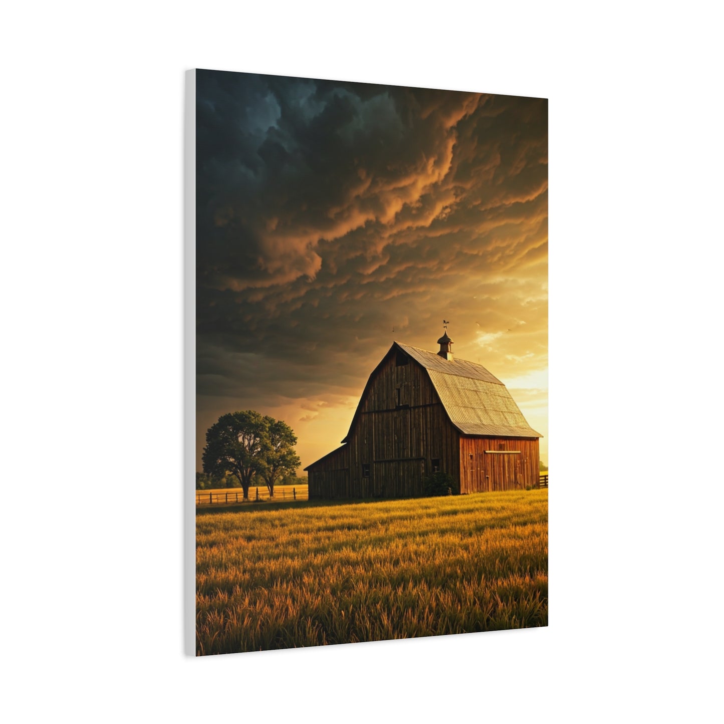 Sunset Prairie Barn Wall Art & Canvas Prints