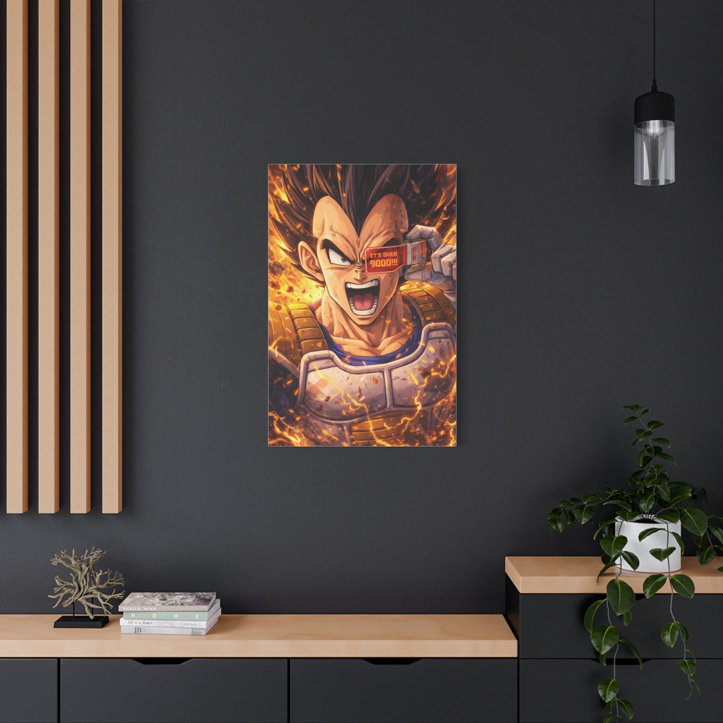 Vegeta Super Saiyan It's Over 9000 Wall Art & Canvas Print