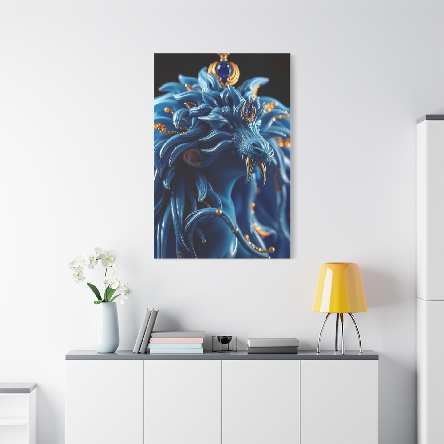 Supreme Blue & Gold Art Collection Wall Art & Canvas Print