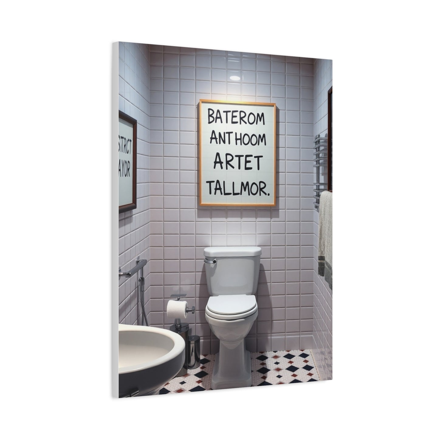 Vision Bathroom Humor Art Art Wall Art & Canvas Print