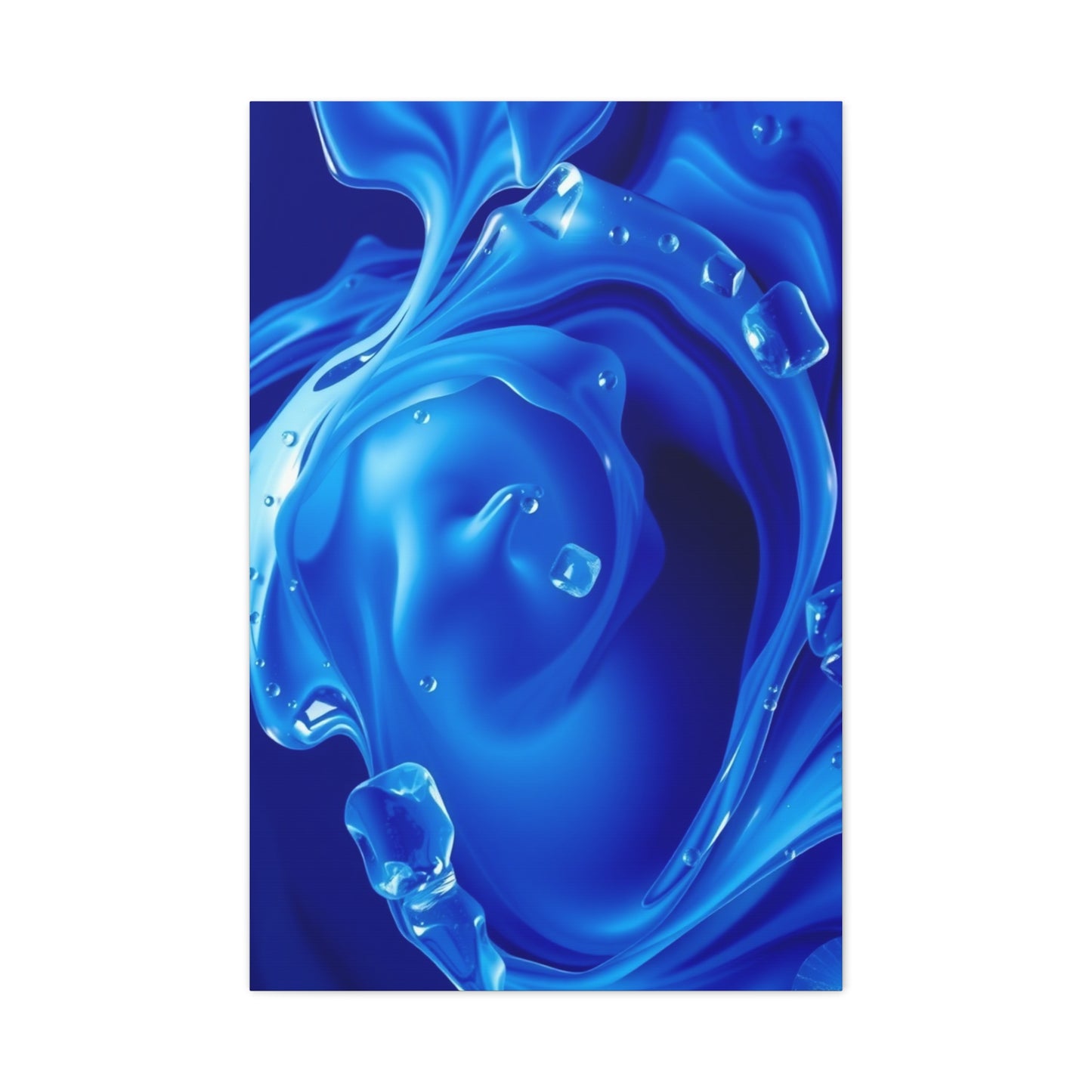 Vision Blue and White Art Art Wall Art & Canvas Print