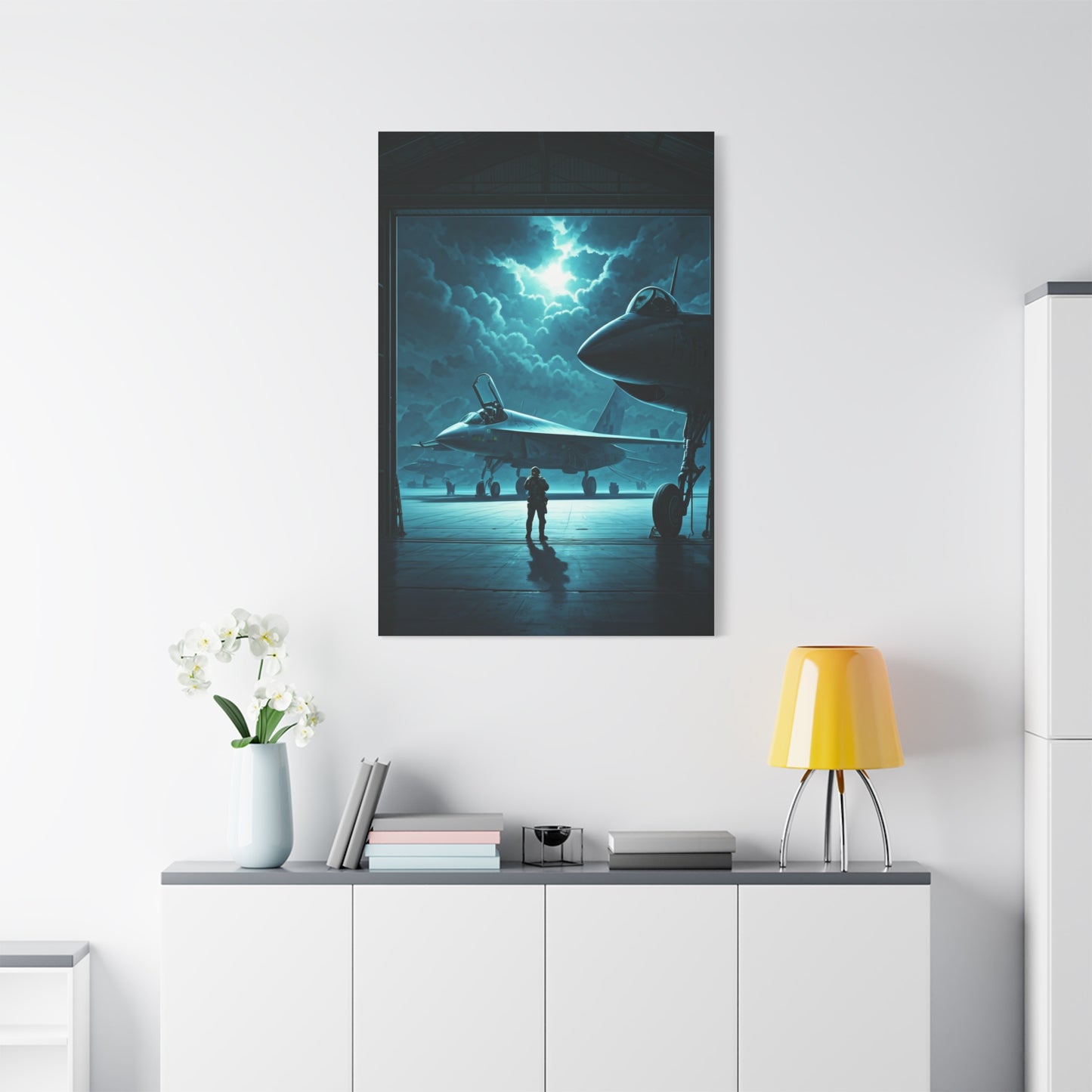Storm Hangar Jet Silence Wall Art & Canvas Prints