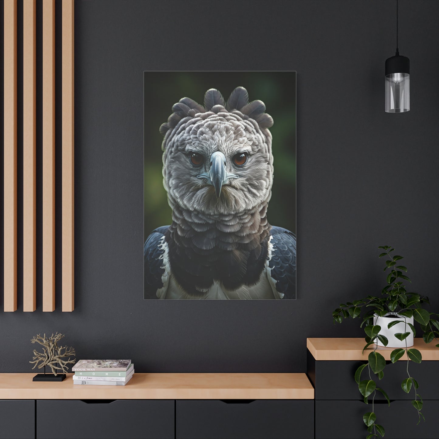 Regal Harpy Eagle Portrait Wall Art & Canvas Prints