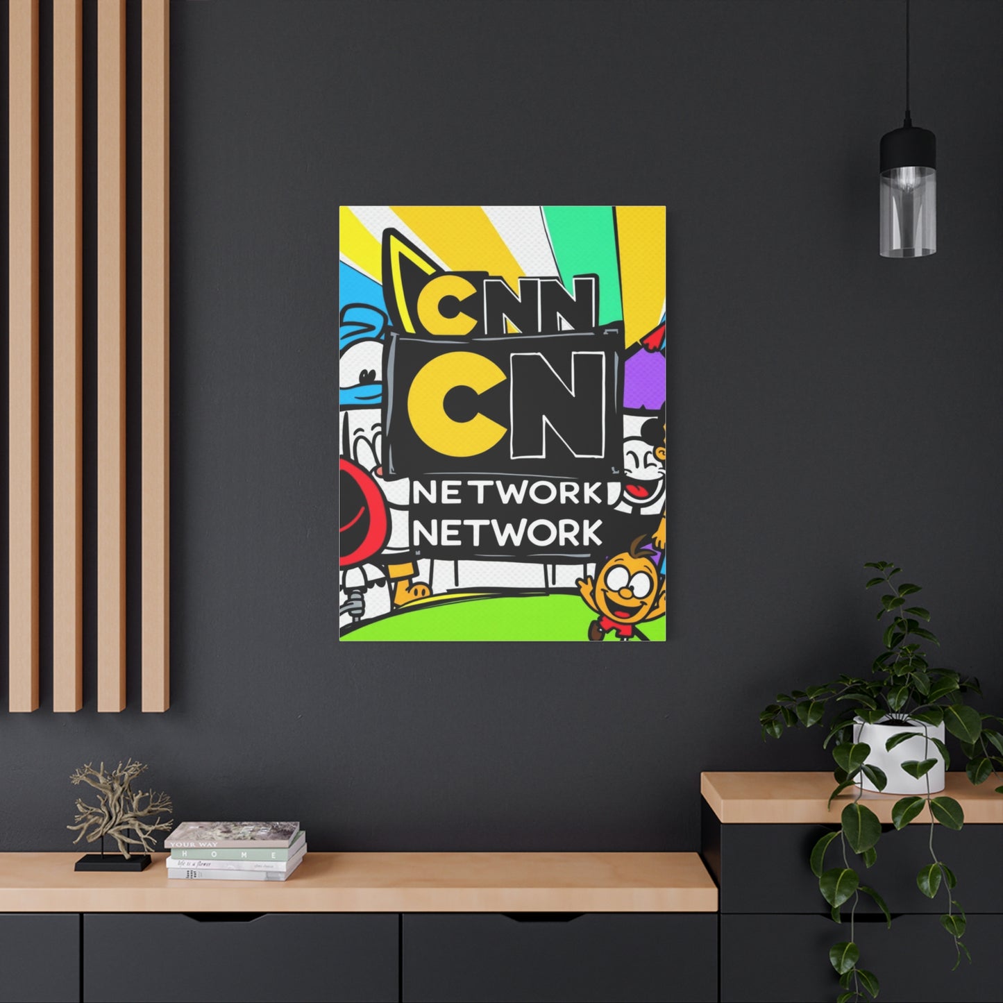 Chic Cartoon Mosaic Canvas Wall Art & Canvas Print