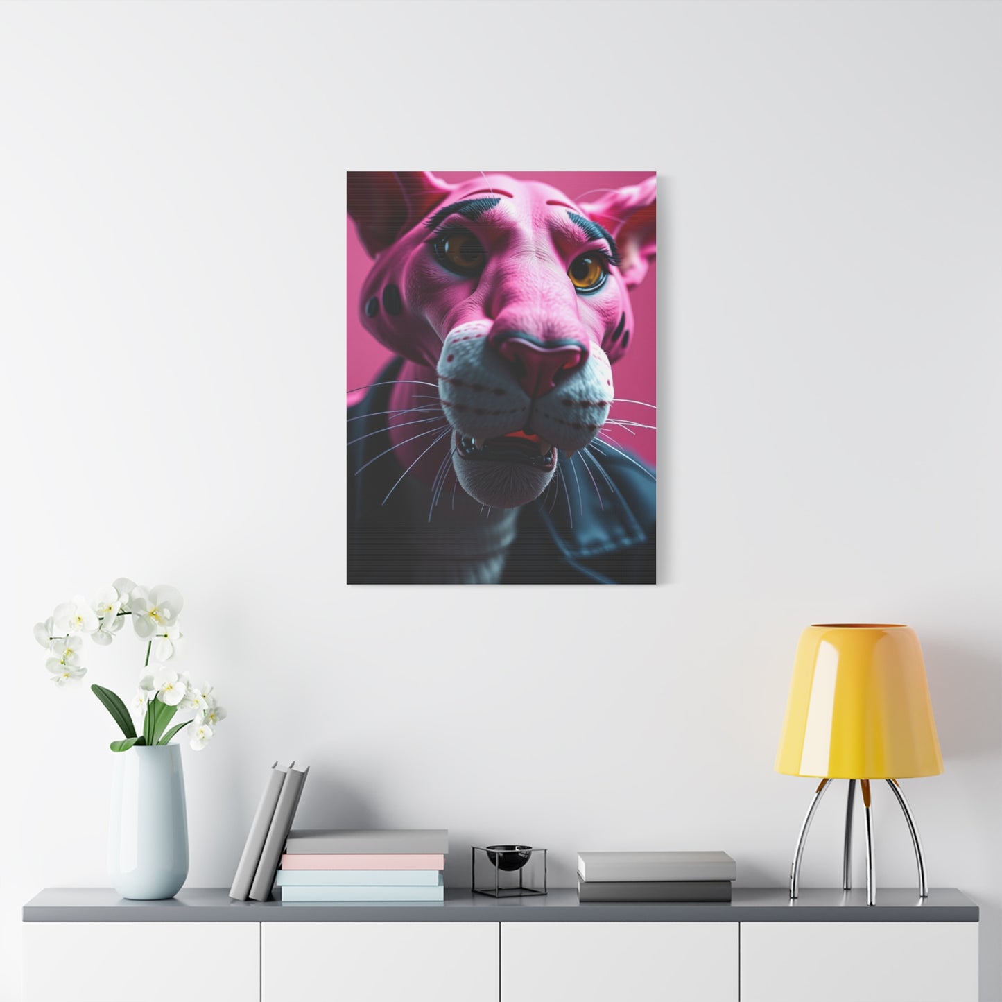 Blush Panther Radiance Wall Art & Canvas Print