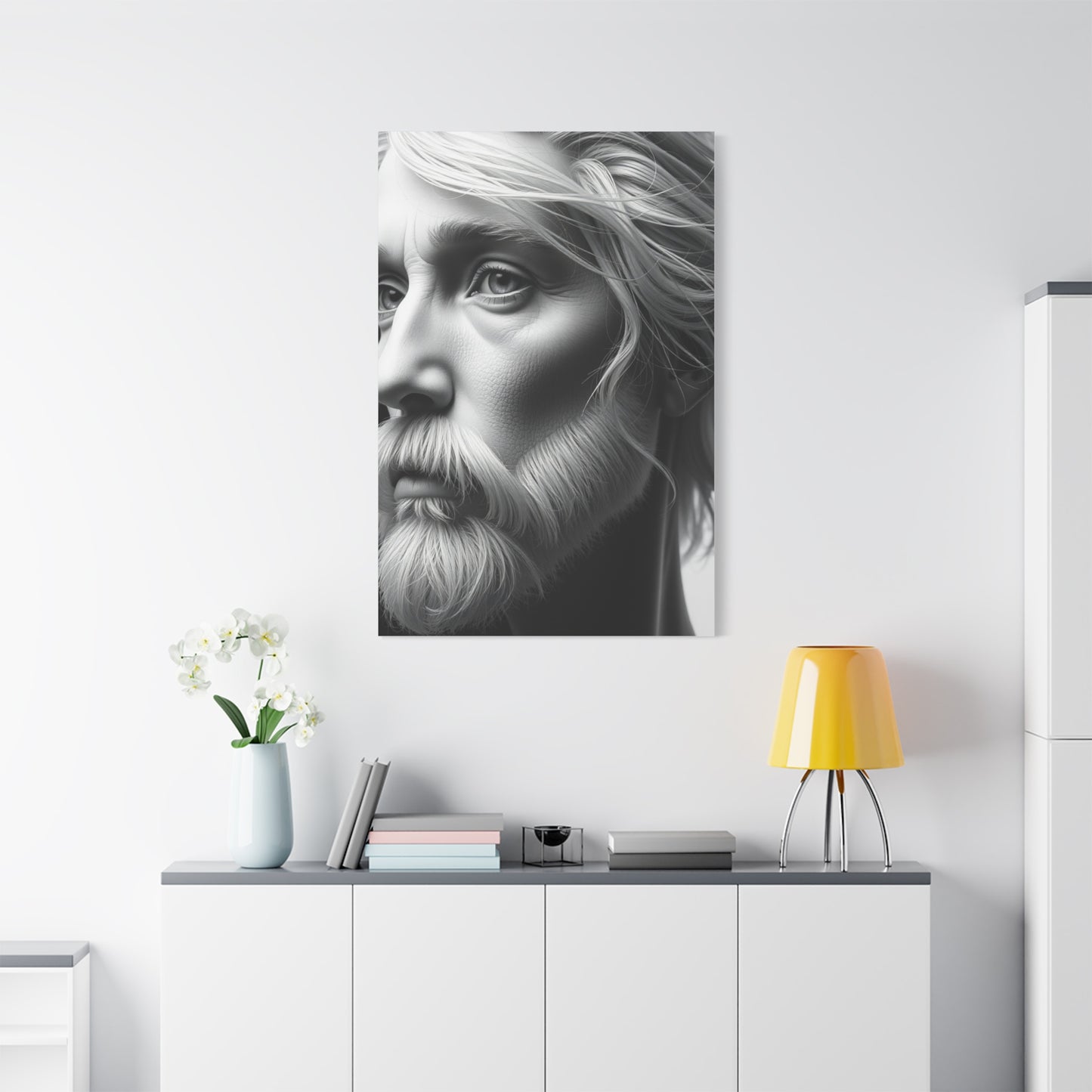 Gray & White Art Luxury Canvas Wall Art & Canvas Print