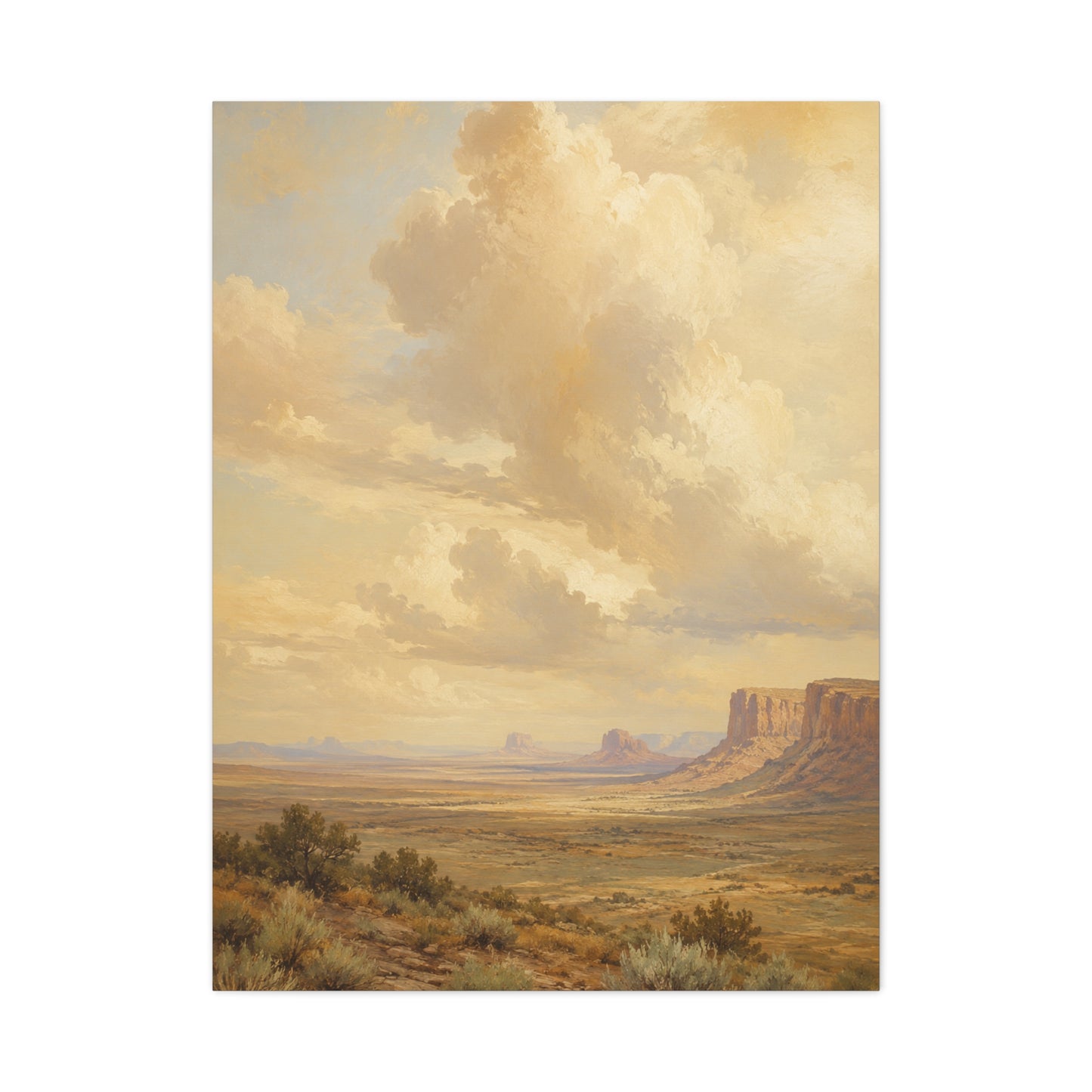 Golden Canyon Vista Western Landscape Wall Art & Canvas Print