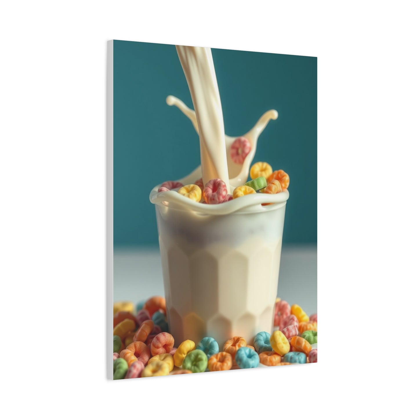 Ethereal Loops in Cream Canvas Wall Art & Canvas Print