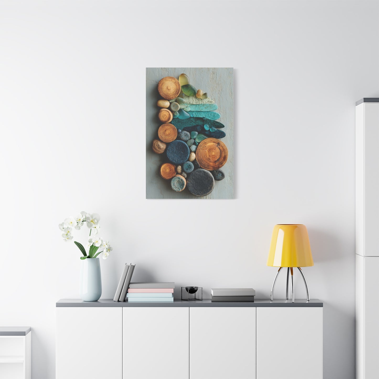 Driftwood and Sea Stone Abstract Wall Art & Canvas Print