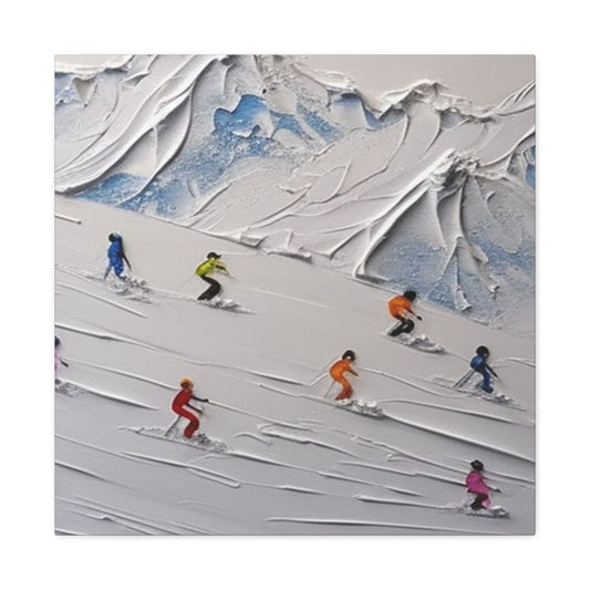 Skiing 3D Art Painting Wall Art & Canvas Prints