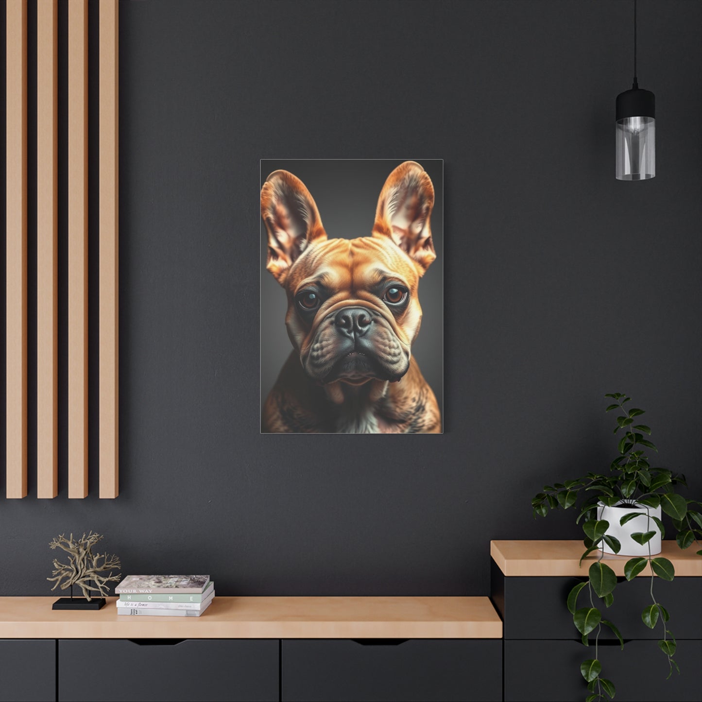 Parisian Canine Elegance Canvas
