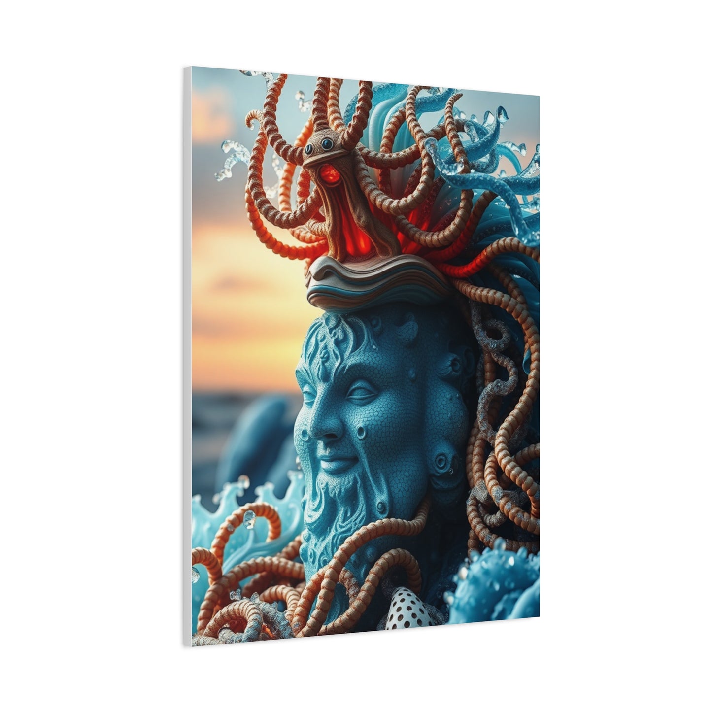 Aquatic Elegance Portrait Wall Art & Canvas Print