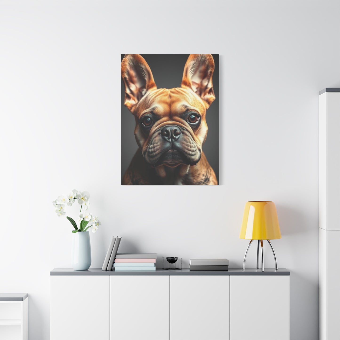 Parisian Canine Elegance Canvas