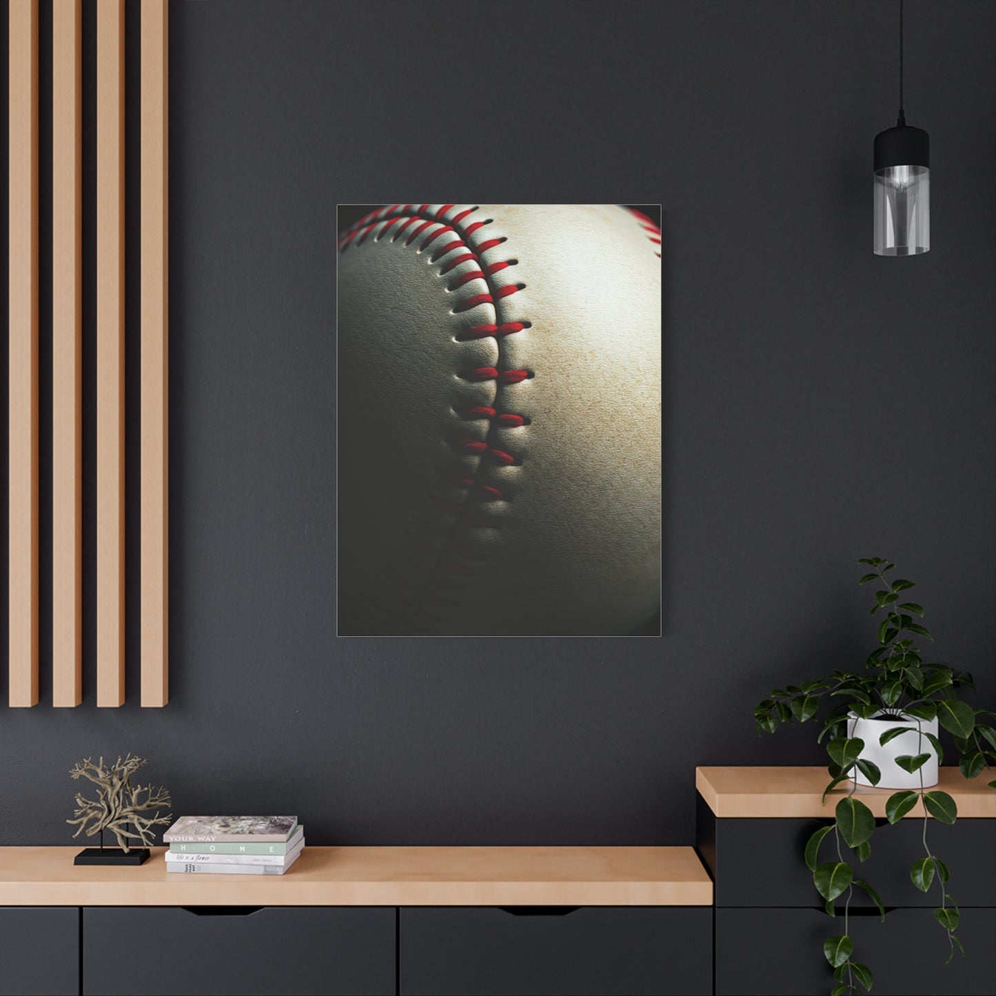 Close-Up Baseball Stitch Detail Wall Art & Canvas Prints