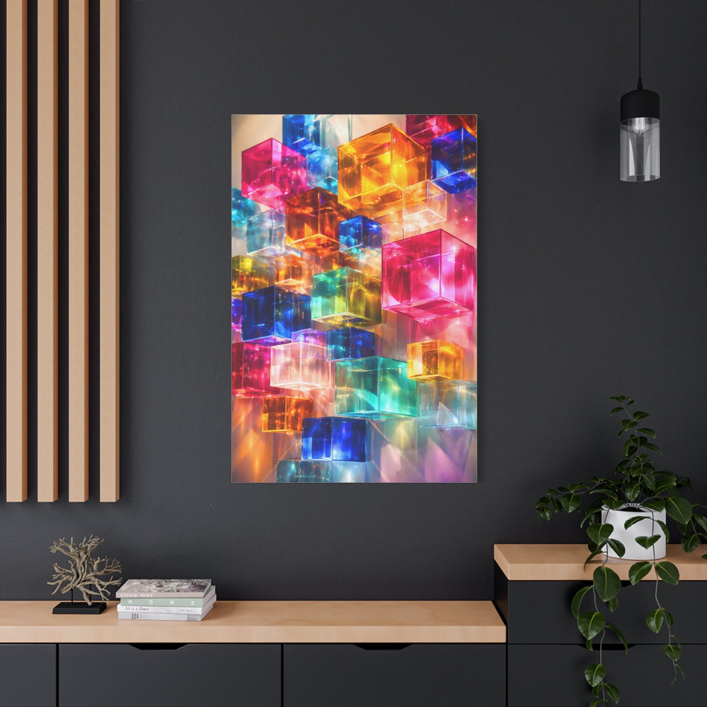 Luminous Acrylic-Glass Cubes Wall Art & Canvas Print