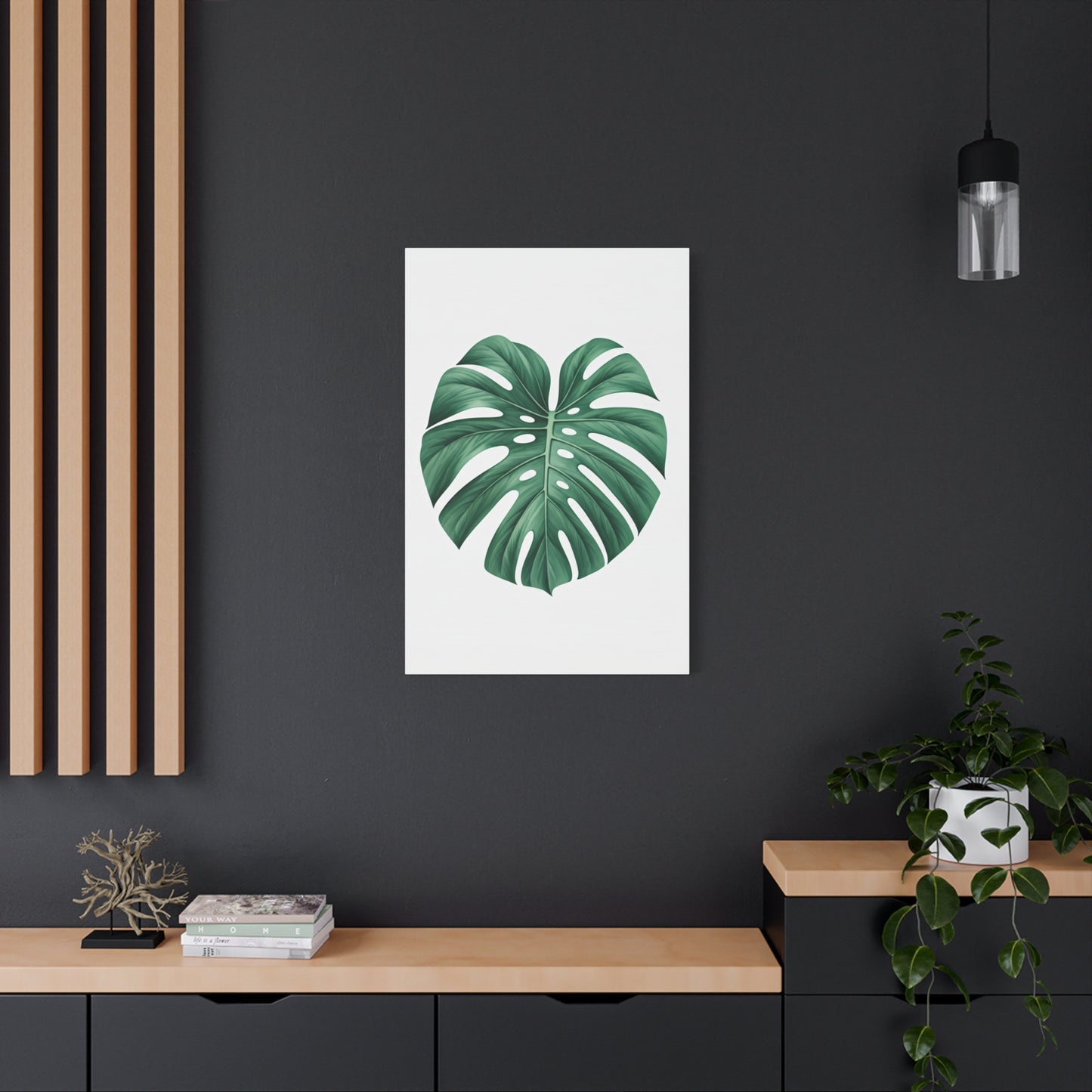 Monstera Leaf Modern Botanical Wall Art & Canvas Prints