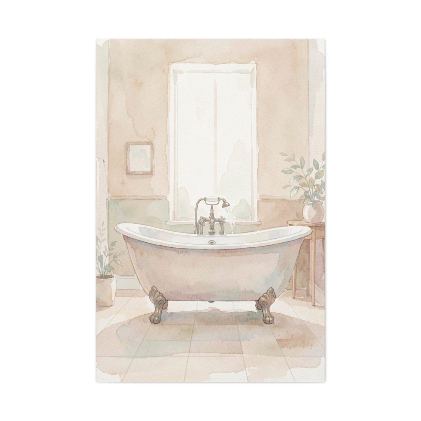 Vintage Clawfoot Bathtub Serenity Wall Art & Canvas Prints