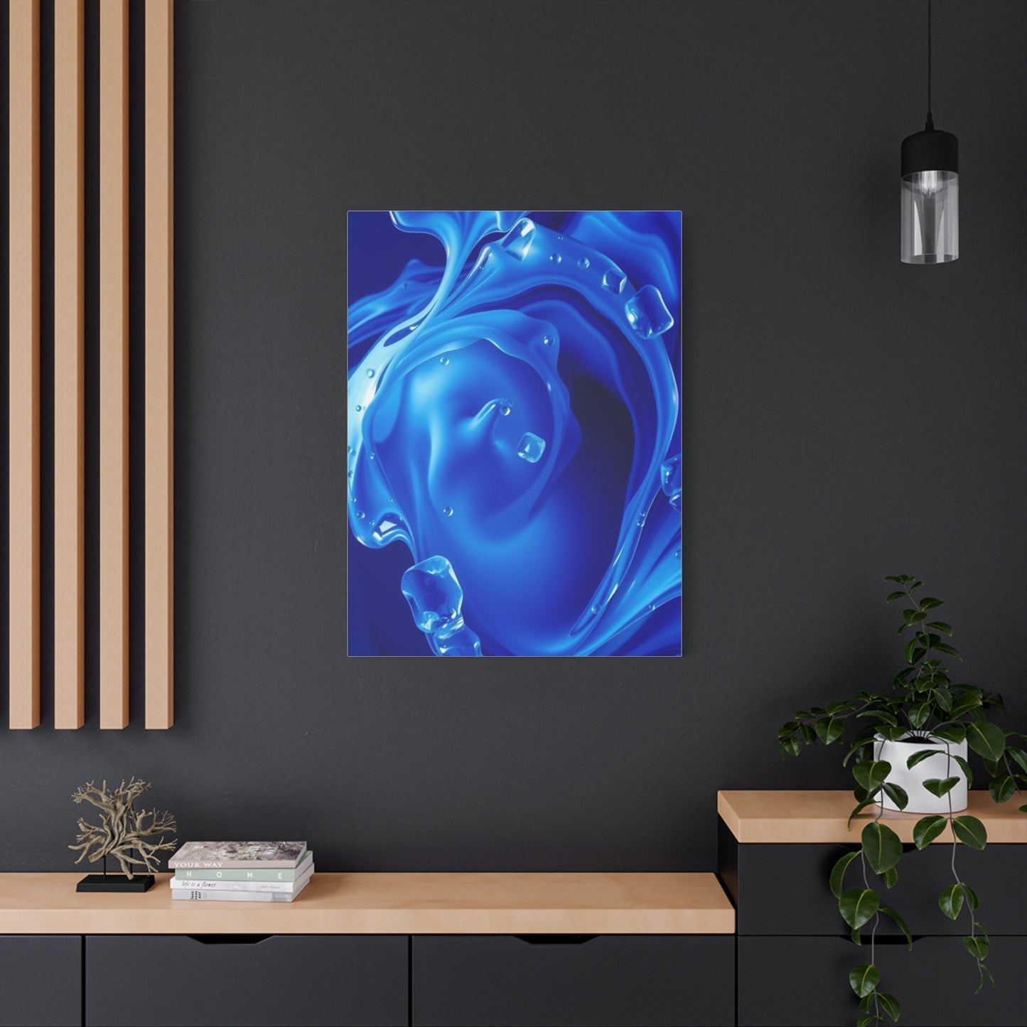 Vision Blue and White Art Art Wall Art & Canvas Print