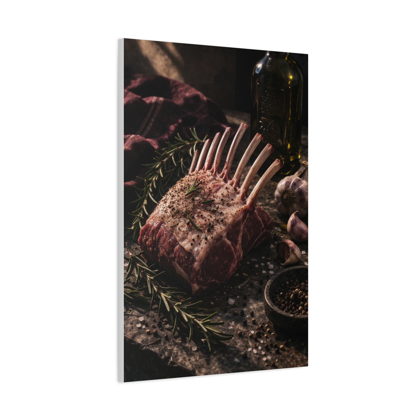Frenched Rack of Lamb Rustic Prep Wall Art & Canvas Print