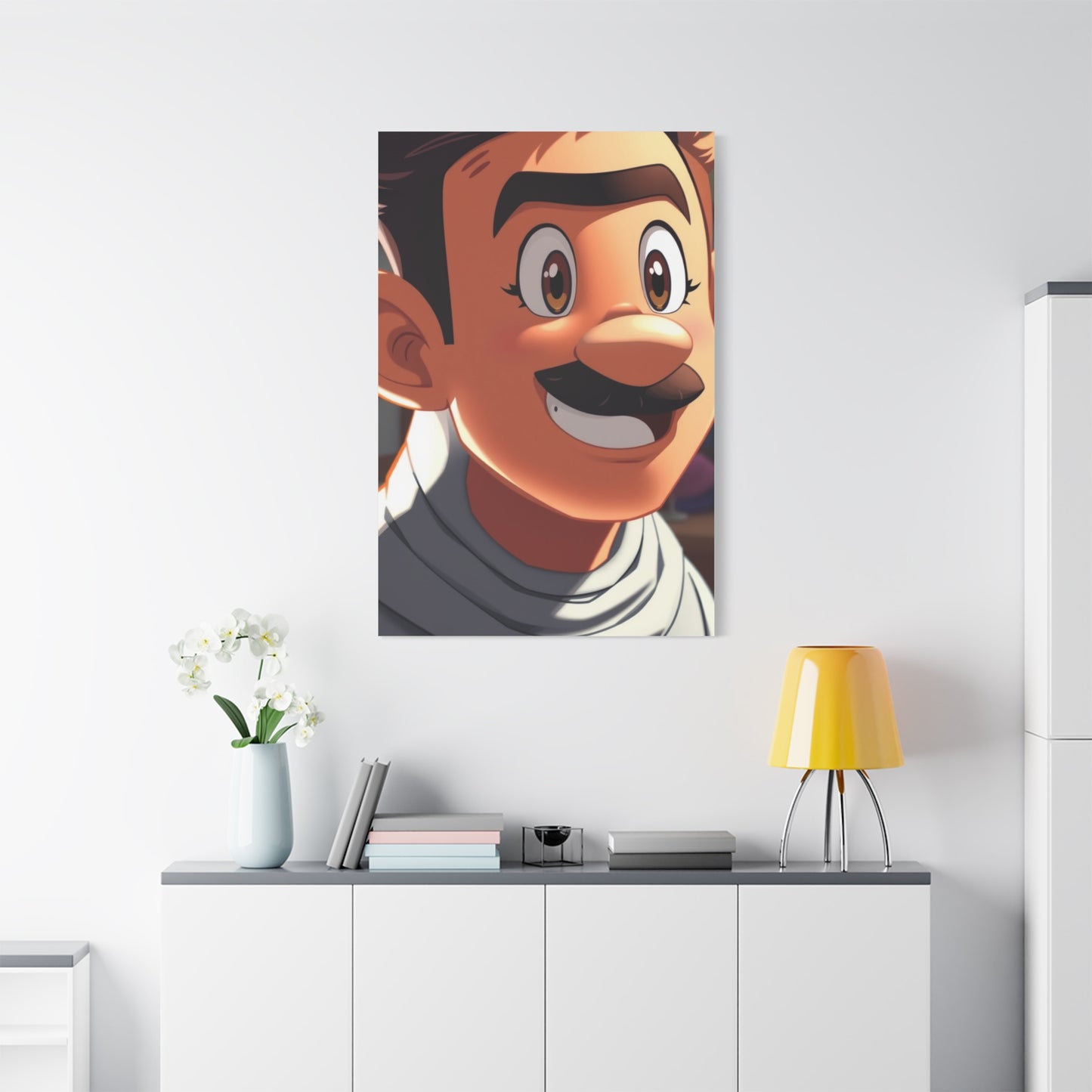 Serene Cartoon Reverie Wall Art & Canvas Print