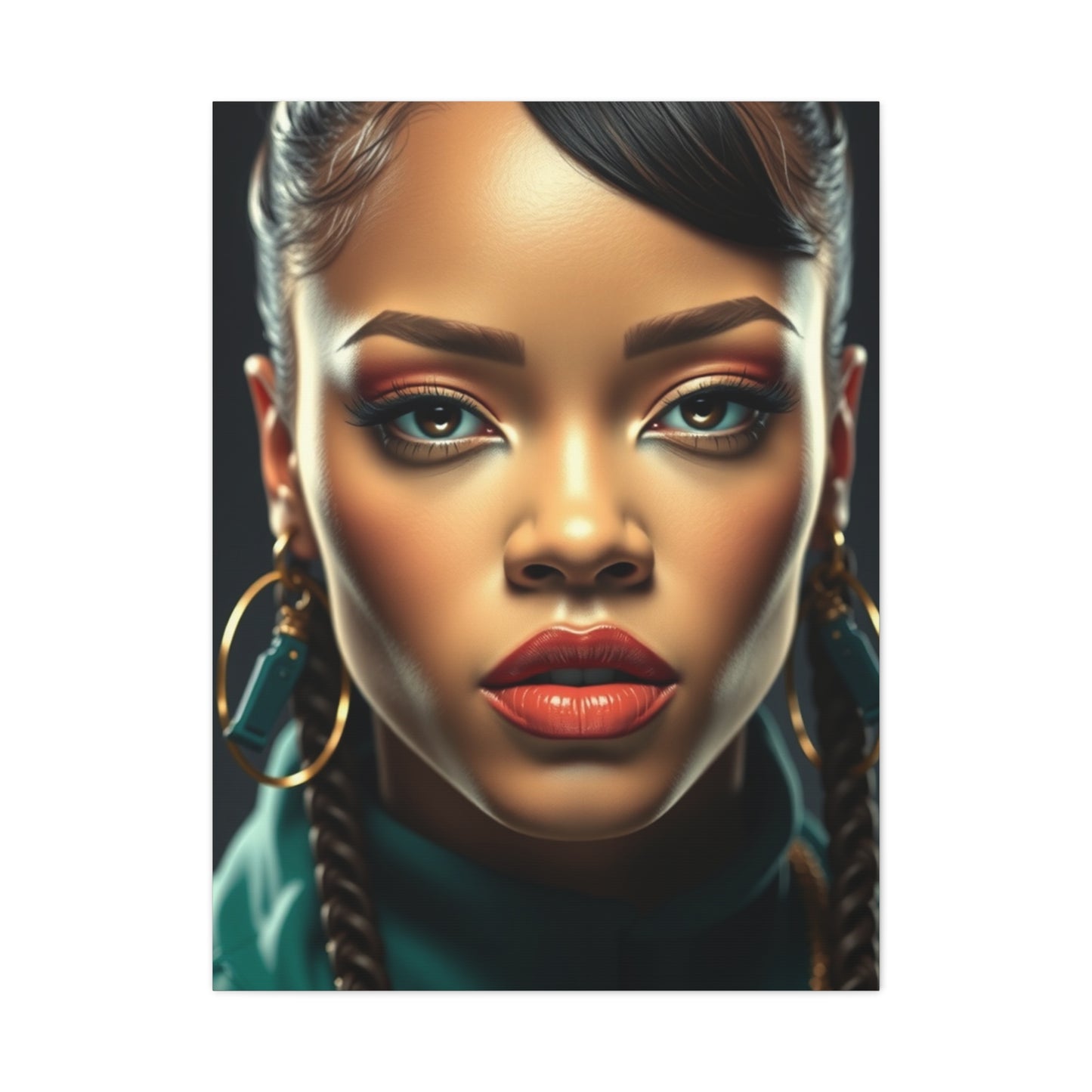Rihannas Vibrant Elegance Art Wall Art & Canvas Print