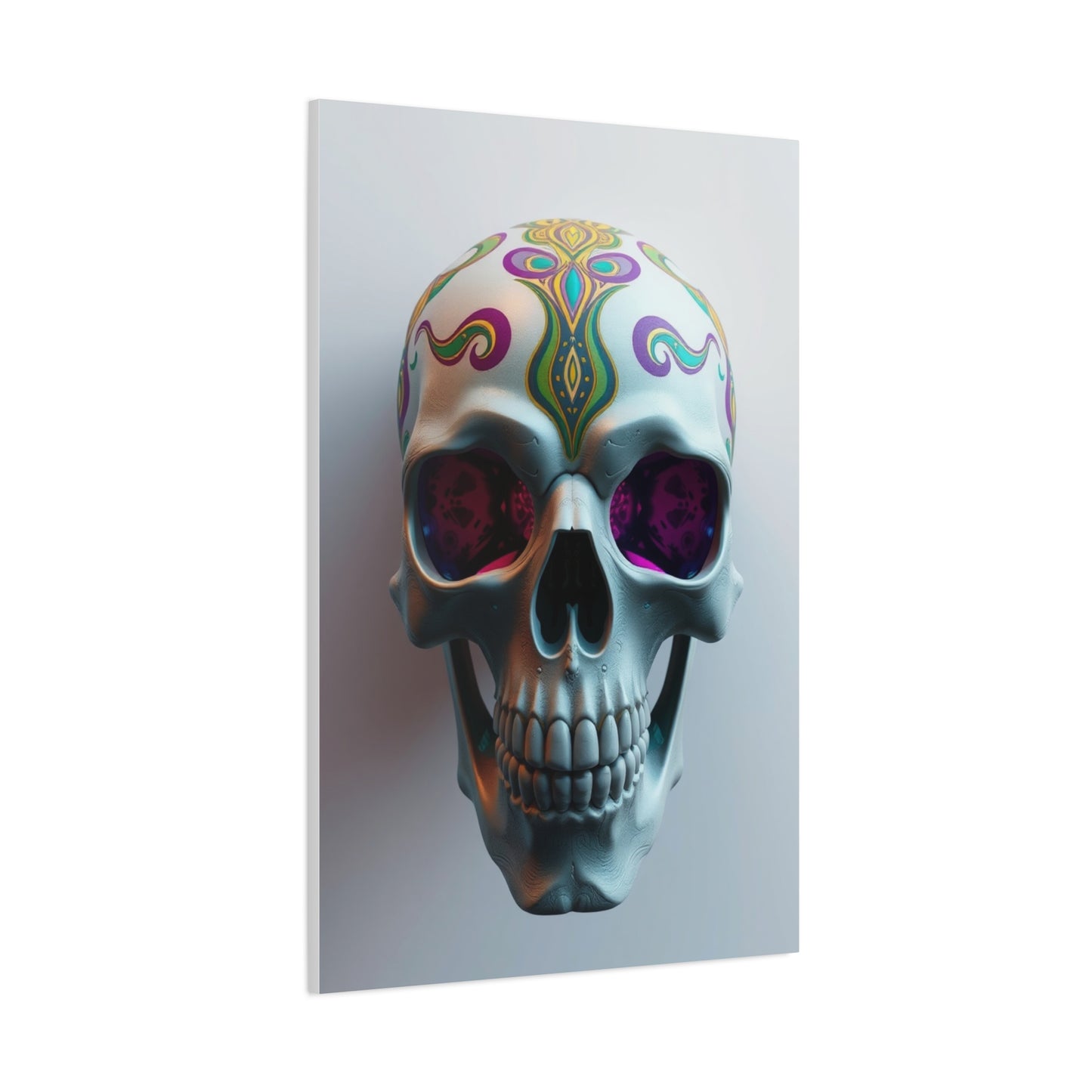 3D Trippy Skull Art By Ali Gulec Art Artisan Canvas Wall Art & Canvas Print