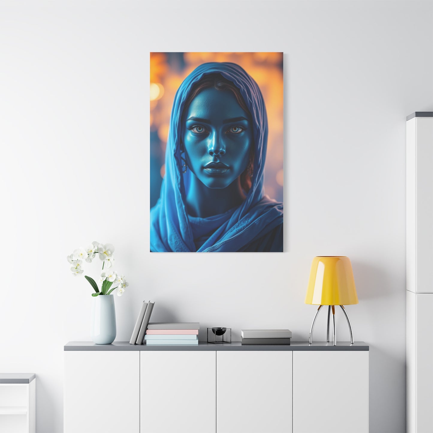 Celestial Azure Composition Wall Art & Canvas Print