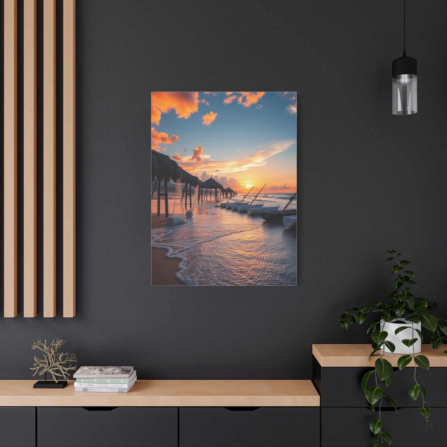 Beach Sunrise and Sunset Art Refined Canvas Wall Art & Canvas Print