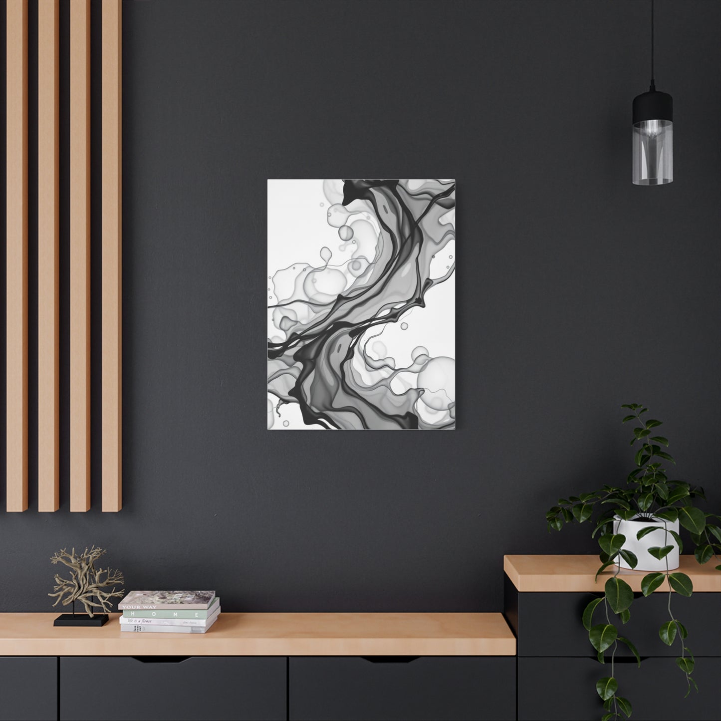 Elite Black and White Abstract Art Vision Wall Art & Canvas Print