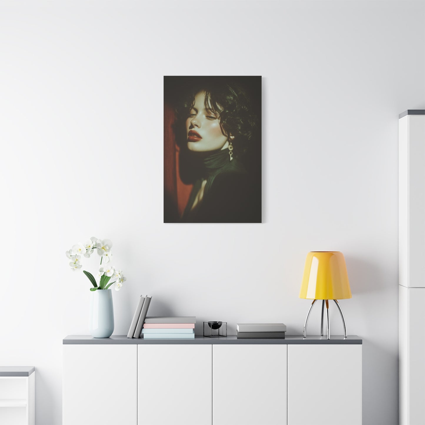 Vintage Key Noir Portrait Wall Art & Canvas Print