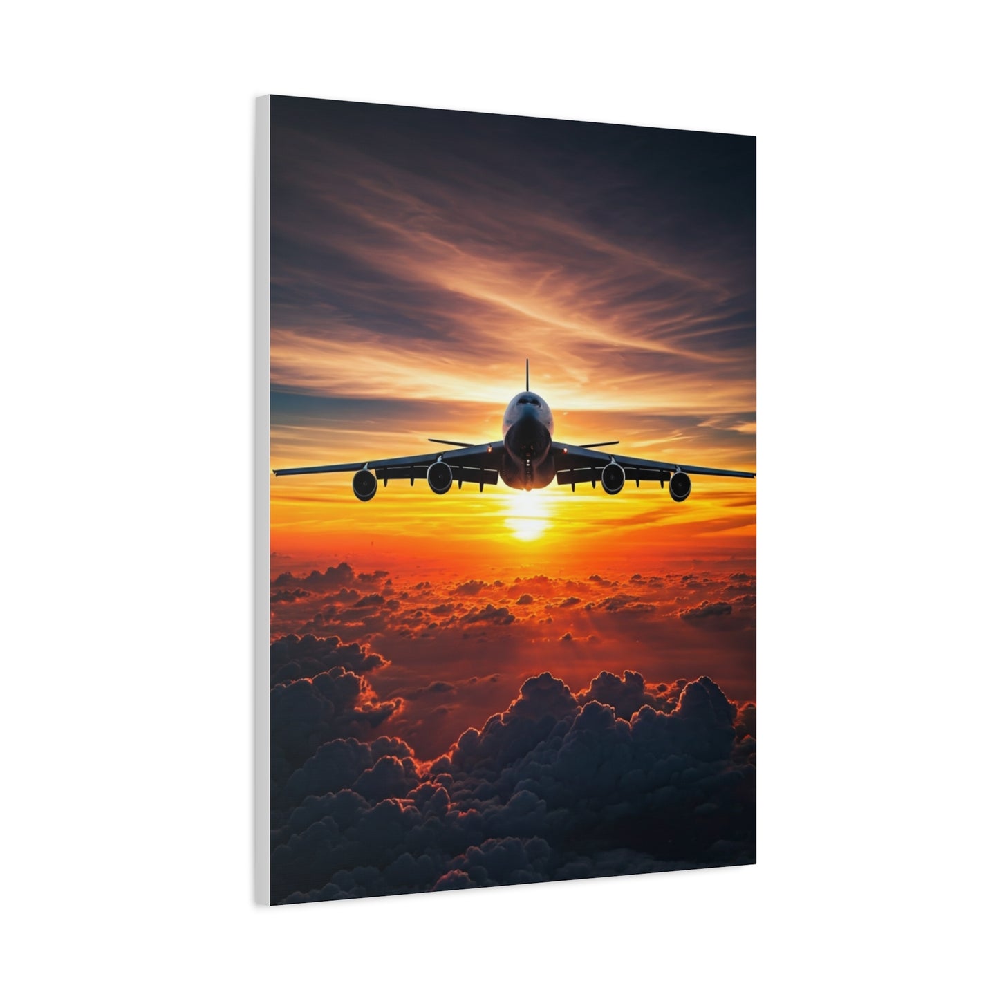 Sunset Flight Above the Clouds Wall Art & Canvas Prints
