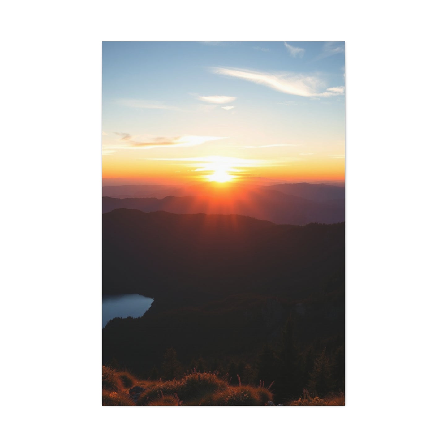 Summit Radiance: Dawn to Dusk Wall Art & Canvas Print