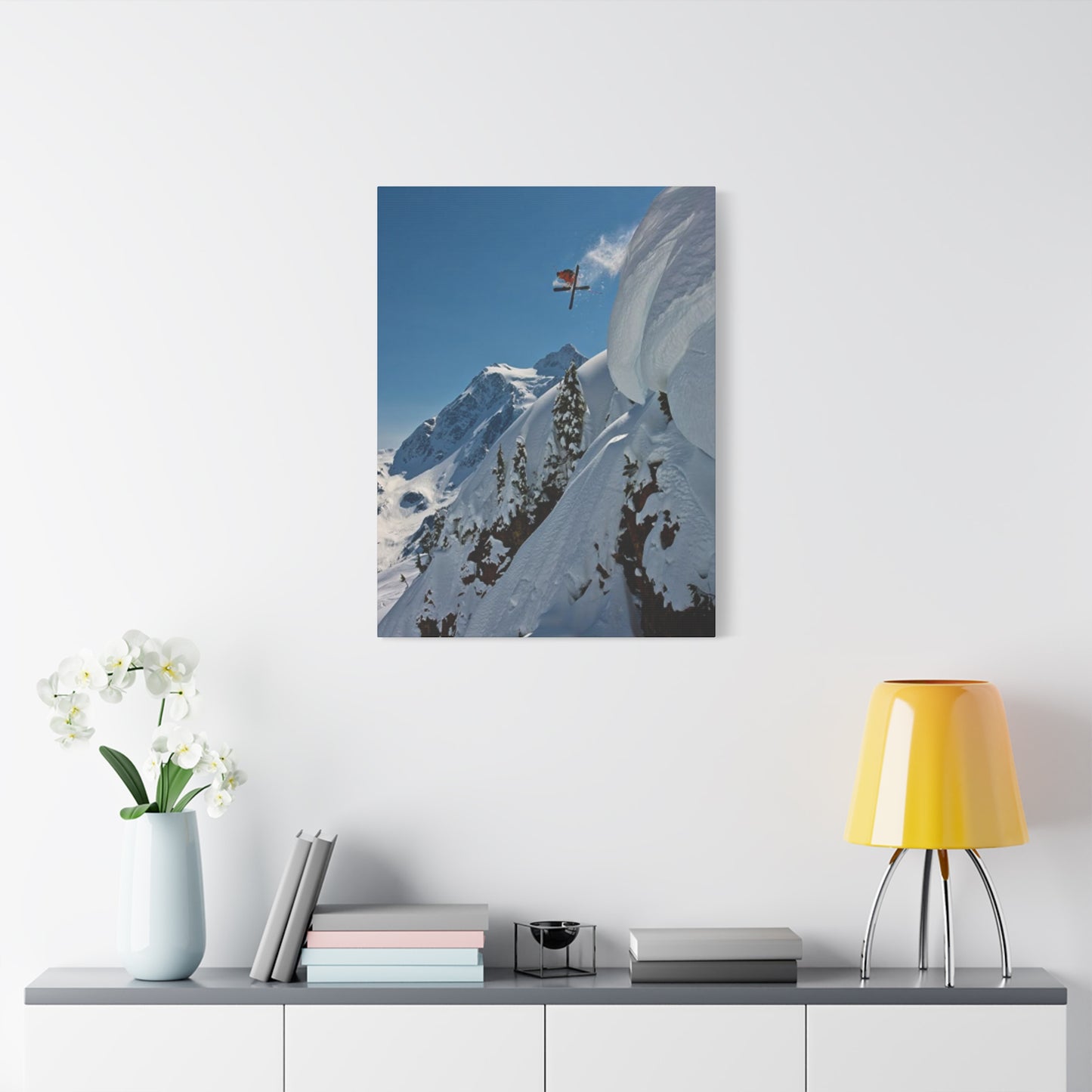 Ski Jumping From Snow Mountain Wall Art & Canvas Prints
