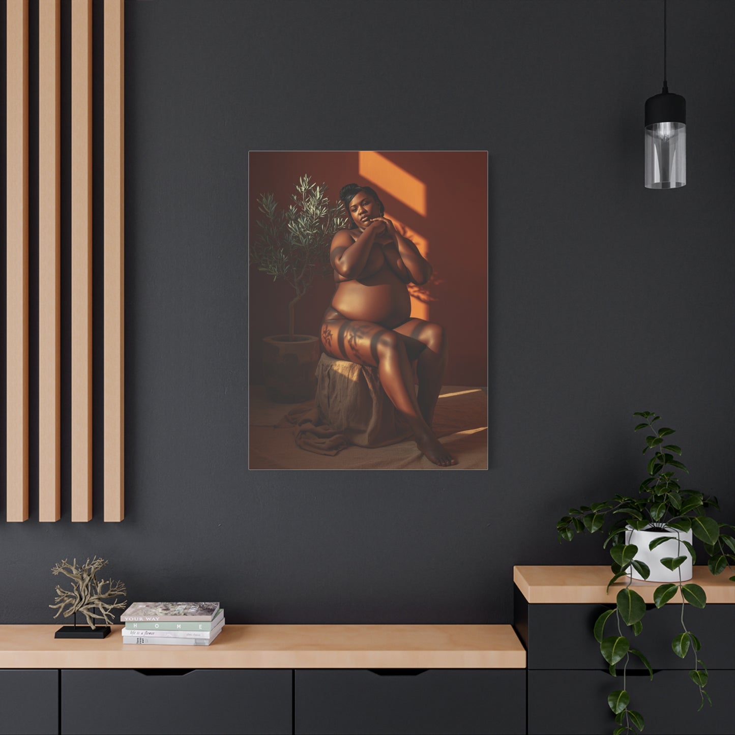 Body Positive Seated Figure Study Wall Art & Canvas Print