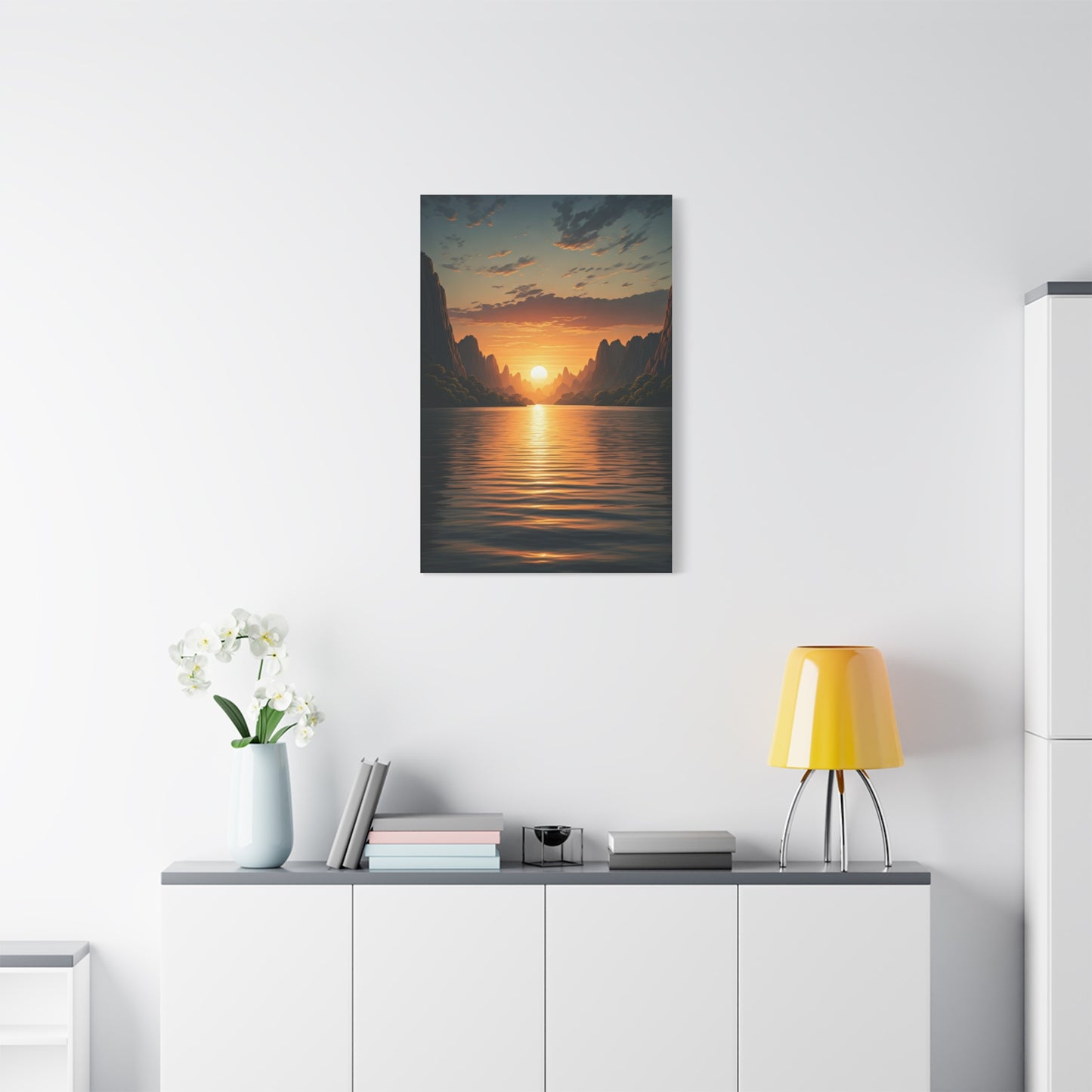 Tranquil Sunset Over Canyon Waters Wall Art & Canvas Prints