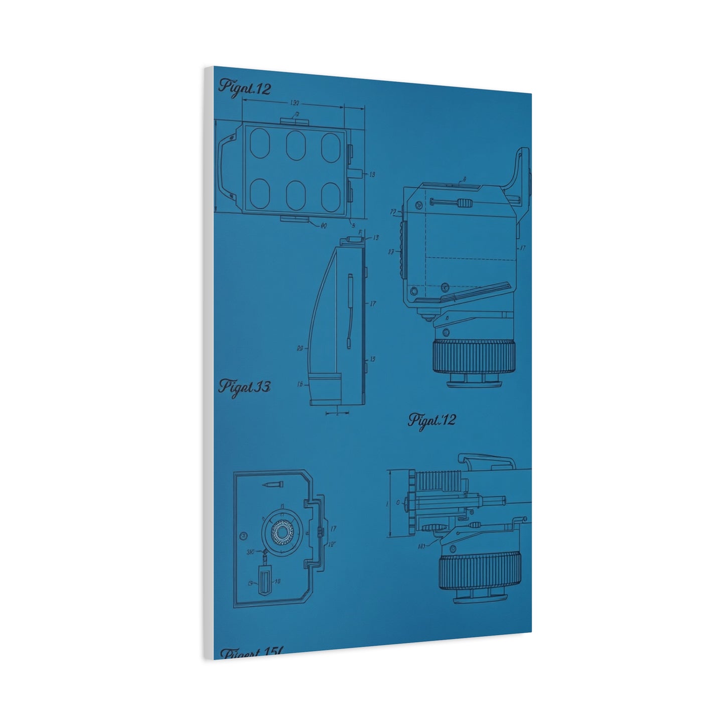 Blueprint & Patent Sketches Art Luxury Canvas Wall Art & Canvas Print