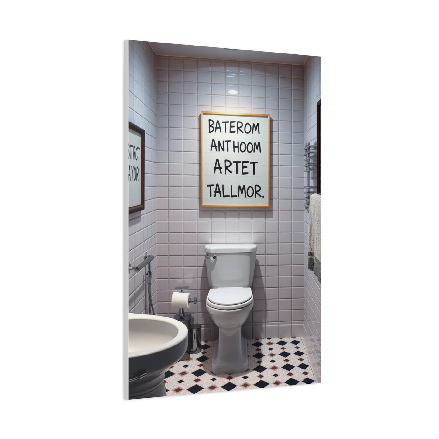 Vision Bathroom Humor Art Art Wall Art & Canvas Print