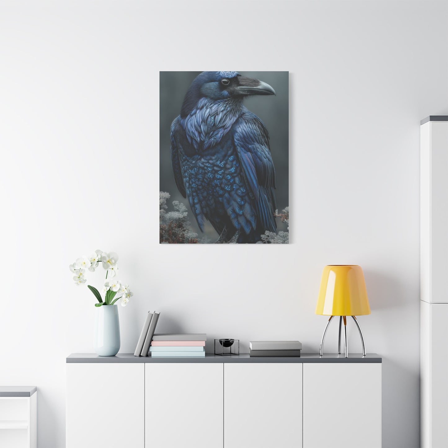 Enchanted Rune Raven Wall Art & Canvas Print
