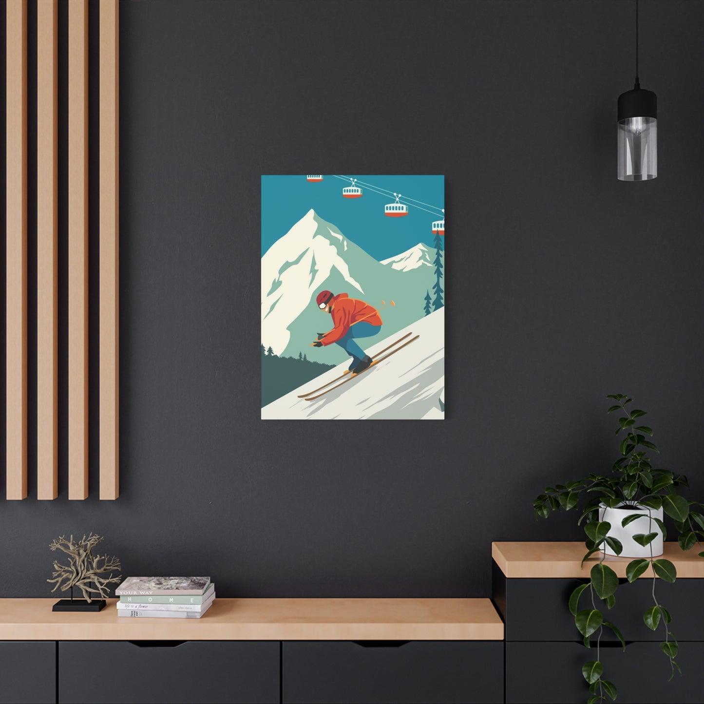 Skiing Poster Wall Art & Canvas Prints