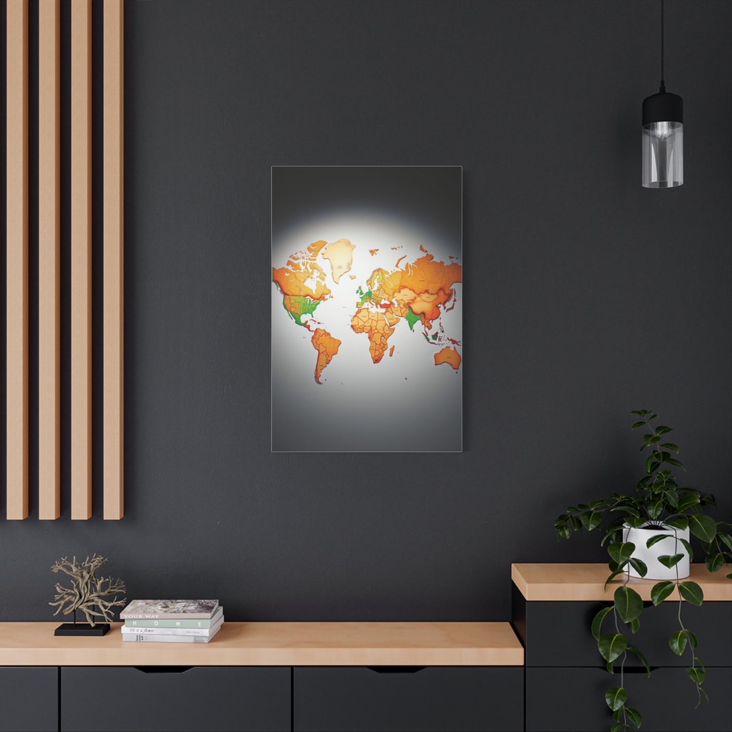 Vision World Map Art Art Wall Art & Canvas Print